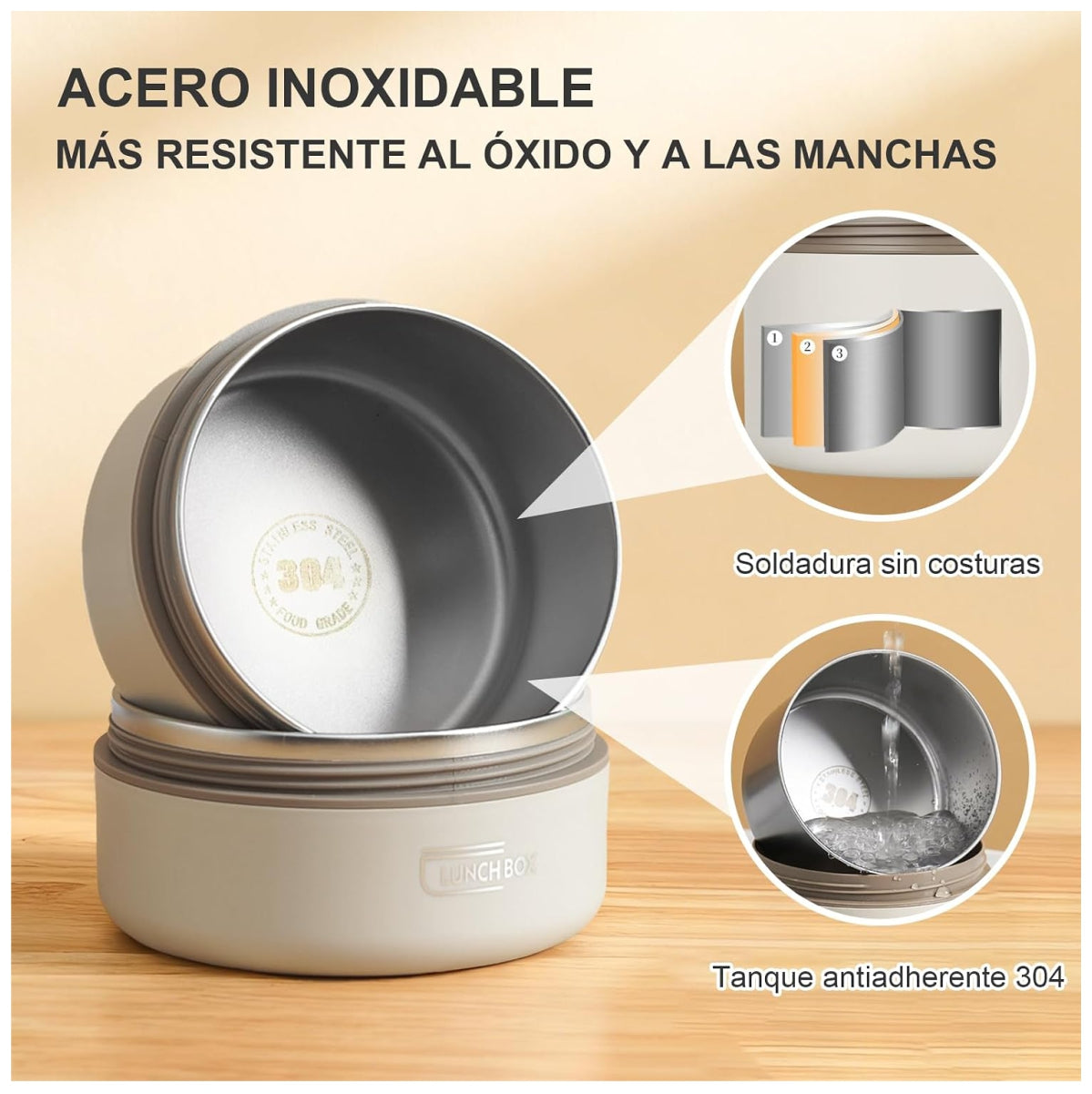 Lonchera Térmica + 4 Recipientes Herméticos